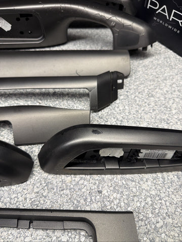 01-06 BMW E46 M3 Convertible Interior Armrests Trim Set Titan Shadow Grey