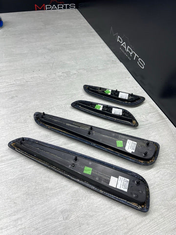 01-06 BMW E46 M3 Convertible Door Upper Arm Rest Armrest Pads Black Set