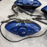 OEM BMW F80 F83 M3 M4 Front Rear 380/370mm Brake Calipers SET Brembo Blue