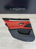 11-16 BMW F10 M5 SEDAN REAR LEFT DRIVER SAKHIR ORANGE DOOR CARD PANEL