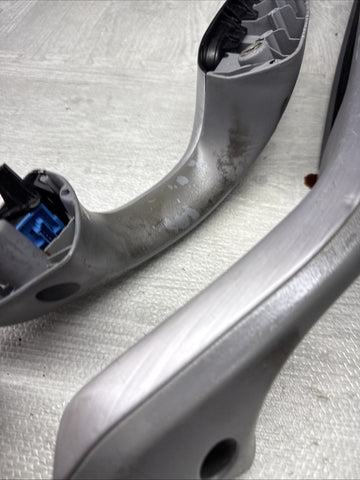 01-06 BMW E46 M3 Brushed Aluminum/Grey Door Trim Armrests Front