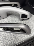 01-06 BMW E46 M3 Convertible Interior Armrests Trim Set Brushed Aluminum *Notes*