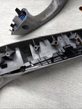 01-06 BMW E46 M3 Brushed Aluminum/Grey Door Trim Armrests Front