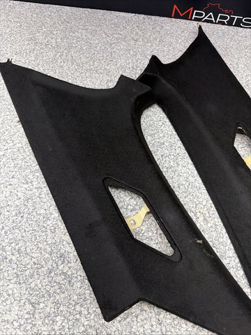 01-06 BMW E46 330CI M3 Coupe Rear C Pillars Trims Panels Black Pair OEM *Notes*
