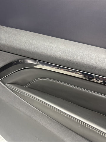 15-20 BMW F82 F83 M4 Front Left Driver Black Leather Door Card Panel