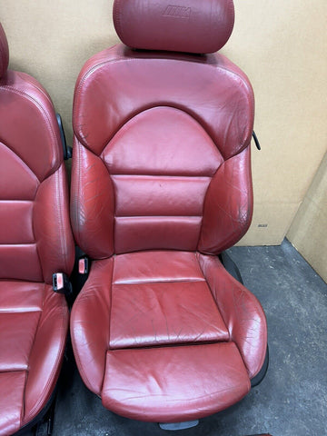 BMW E46 M3 01-06 Coupe Imola Red Nappa Leather Interior Seats Panels Set OEM