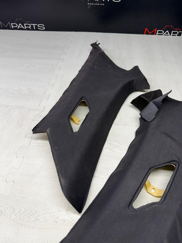 01-06 BMW E46 330CI M3 Coupe Rear C Pillars Trims Panels Black Pair OEM *Notes*