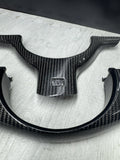 BMW E46 M3 01-06 Carbon Fiber Steering Wheel Lower Upper Trim
