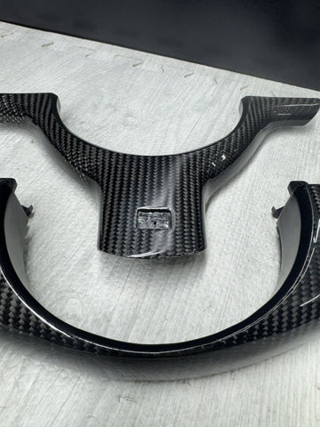 BMW E46 M3 01-06 Carbon Fiber Steering Wheel Lower Upper Trim