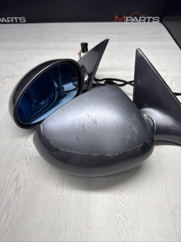 01-06 BMW E46 M3 Side View Door Mirrors Pair Steel Grey
