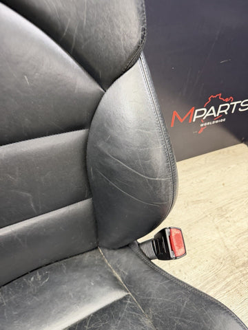 BMW E46 M3 Coupe Front Sport Seats Pair Black Napa Leather 2001-2006 OEM *Notes*