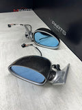 01-06 BMW E46 M3 Side View Door Mirrors Pair Carbon Fiber / Titanium Silver