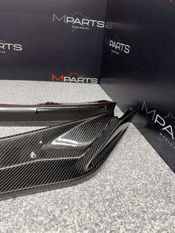 NEW Carbon Fiber V Style Front Bumper Lip 21-26 BMW G80 G82 G83 M3 M4