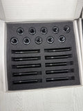 NEW BMW E36 E46 E39 E60 E63 E64 E90 E92 E93 Lug Bolts Stud Kit Steel Set Black