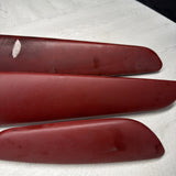 01-06 BMW E46 M3 Convertible Door Upper Arm Rest Armrest Pads Imola Red *Notes*