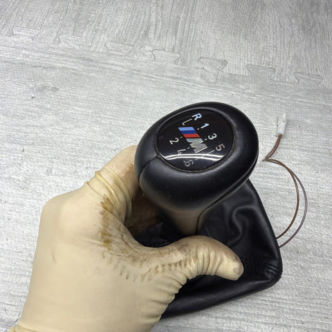 08-13 OEM BMW E90 E92 E93 M3 Manual Transmission Gear Shifter Knob Leather