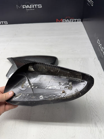 BMW F80 F82 F83 M3 Aftermarket Mirror Covers Pair Carbon Fiber Style Print