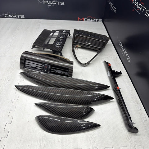 06-07 OEM BMW E63 E64 M6 Front Rear Door Dash Center Console Carbon Trim *Notes*