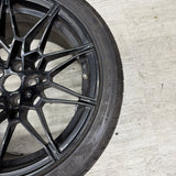 OEM BMW G82 G83 G80 M3 Rear Wheel Rim Style 826M R20x10.5" ET20 Black w/Tire