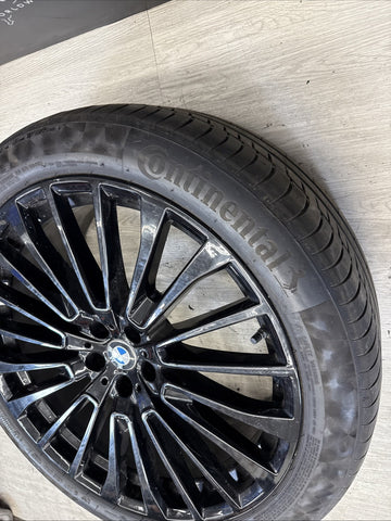BMW 19-24 G07 X7 22x9.5 22" OEM Front Wheel Rim 6885144 36116885144 Gloss Black