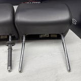 2001-2006 BMW E46 M3 Convertible Black Rear Headrests Head Rests Pair 64k Miles