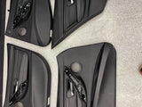 15-18 BMW F80 M3 Sedan Front Rear Door Card Panels Leather Black Set OEM *notes*