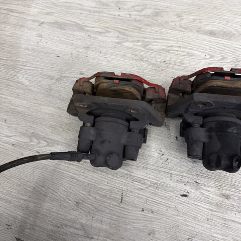 01-06 E46 M3 Rear Brake Calipers Left Right Pair Set Original Red