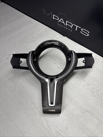 15-21 BMW M2 M3 M4 F87 F80 F82 F83 STEERING WHEEL DRY CARBON TRIM COVER DCT