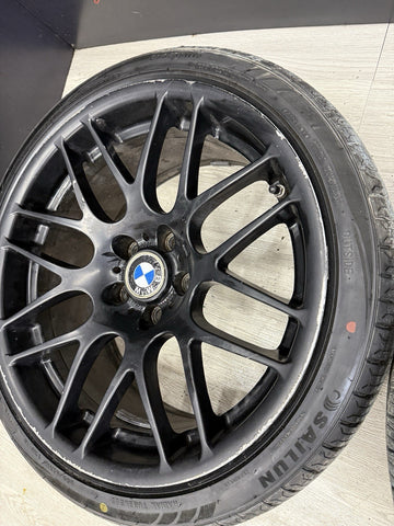 19x8.5 19x9.5 CSL STYLE 5x120 BMW E46 M3 Matte Black 19” Wheels Rims Set (4)