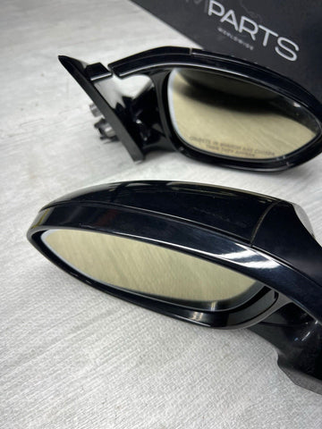 08-13 BMW E92 E93 M3 Folding Mirrors Gloss Black Trims + Glass / Black Covers