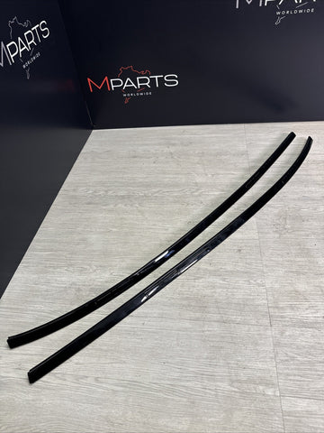 21-24 BMW G82 M4 COUPE OUTER GLOSS BLACK ROOF RAILS GUTTER TRIMS 8073063 8073064