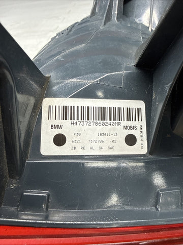 12-15 BMW F30 320 328 335 F80 M3 Passenger Right Taillight Assembly 63217372786