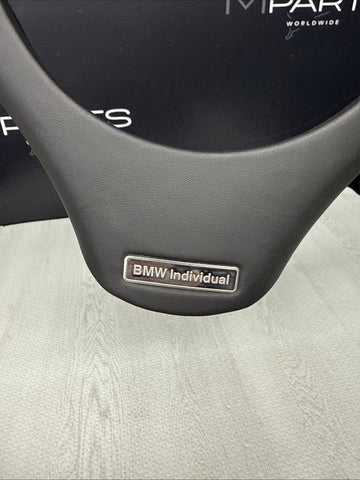 08-13 BMW E90 E92 E93 M3 Lower Steering Wheel Trim Cover Plate Leather