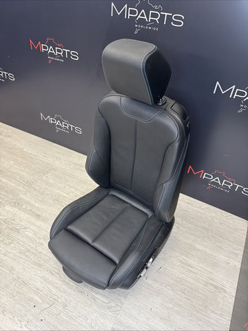 16-18 BMW F87 M2 Coupe Interior Front Left Driver Seat Black / Blue Stitching