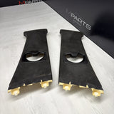 06-10 BMW E60 M5 Left Right Set B-Pillar Trim Panel Cover Alcantara OEM Used
