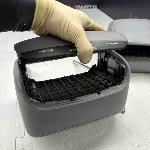 2001-2006 BMW E46 M3 Convertible Grey Rear Headrests Head Rests Pair OEM