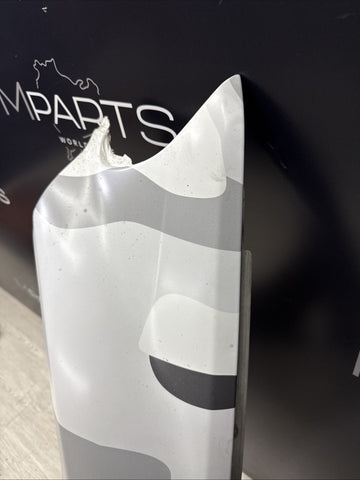 01-06 BMW E46 M3 Driver Left Fender Alpine White Camouflage Wrap