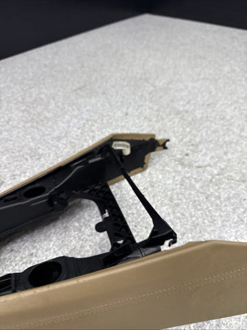 08-13 BMW E90 E92 E93 M3 Front Center Console Armrest Extended Leather Bamboo