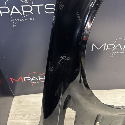 01-06 BMW E46 M3 Right Passenger Fender Carbon Black Painted *Ding*