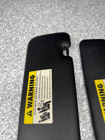 07-13 BMW E93 CONVERTIBLE 328I 335I M3 Left & Right Sun Visor Pair Black OEM
