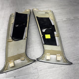 00-03 BMW E39 M5 B-Pillar Column Interior Upper Cover Pair  Black OEM