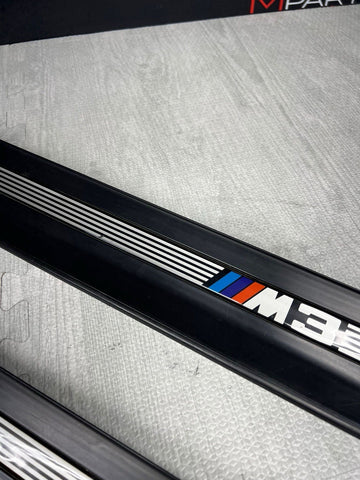 96-99 BMW E36 M3 Coupe Door Sills Trims Pair Black OEM
