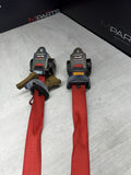 BMW E46 M3 COUPE OEM LTW RED MOTORSPORT FRONT SEAT BELTS SEATBELTS *Notes*