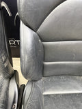 BMW E46 M3 Coupe Front Sport Seats Pair Black Napa Leather 2001-2006 OEM