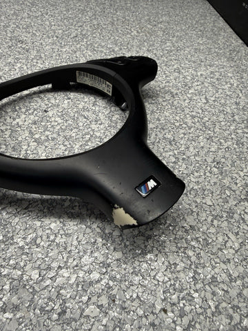 OEM 01-06 BMW E46 M3 Upper & Lower Steering Wheel Trim Cover Plate Black