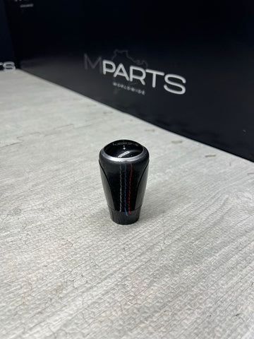 BMW E46 M3 Gloss Black Tri Stitch Suede Shift Knob Shifter SMG Weighted