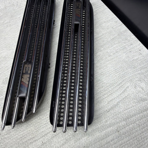 01-06 BMW E46 M3 Left Right Fender Vent Grilles Grills Trims Chrome Genuine OEM