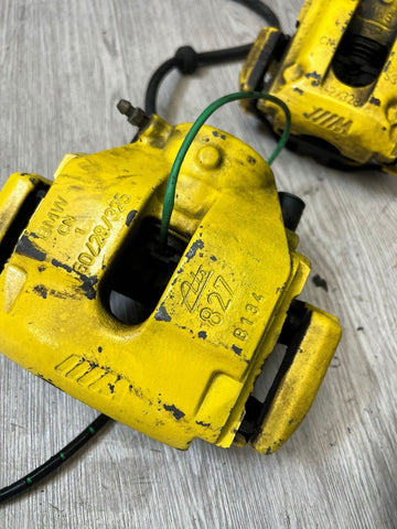01-06 E46 M3 Front & Rear Brake Calipers Set Original Painted Yellow