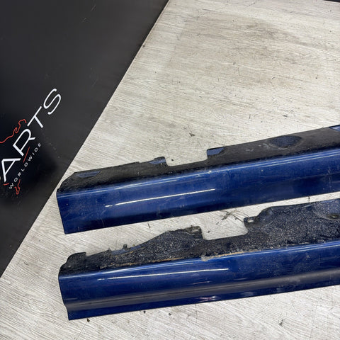 01-06 BMW E46 M3 Rocker Panel Side Skirts OEM Topaz Blue