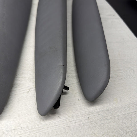 01-06 BMW OEM E46 M3 Coupe Trim Armrest Pads Set Gray Grey 8238622 *Notes*